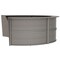Linea Italia Reception Desk 107 in D X 46 in H, 11.8 ft W X Thermofused Laminate, Ash ZUD298 - alternate 2
